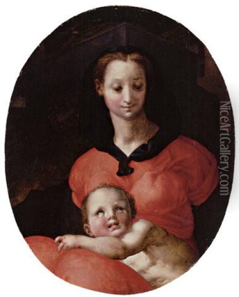 Madonna And Child (the Madonna Del Libro) Oil Painting -  Pontormo