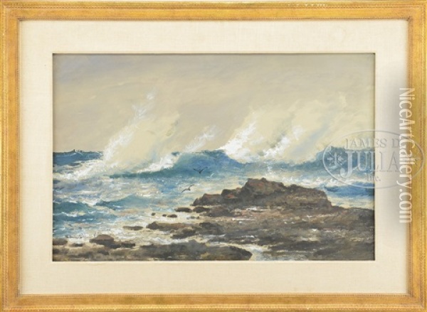 Storm Waves Oil Painting - Edmund Darch Lewis