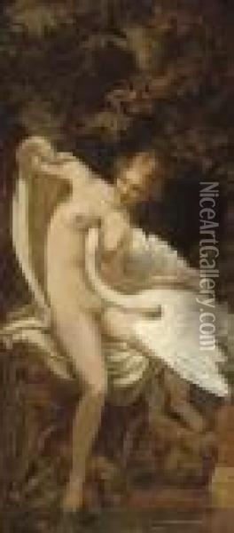 Leda And The Swan Oil Painting - William-Adolphe Bouguereau
