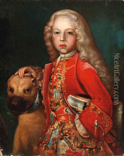 Portrait of a young man, said to be Prince Friedrich Hermann Otto von Hohenzollern-Hechingen Oil Painting - German School