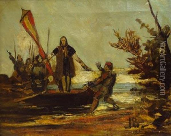 Desembarco Oil Painting - Martin Rico y Ortega