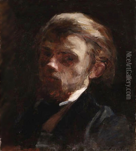 Self Portrait I Oil Painting - Ignace Henri Jean Fantin-Latour
