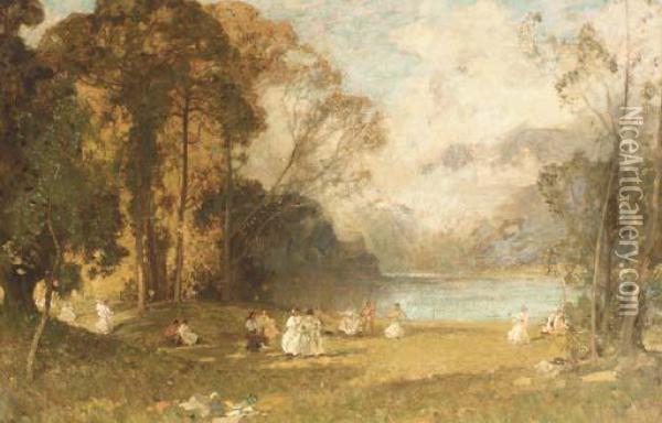 Idyll At Como Oil Painting - Sir Alfred East