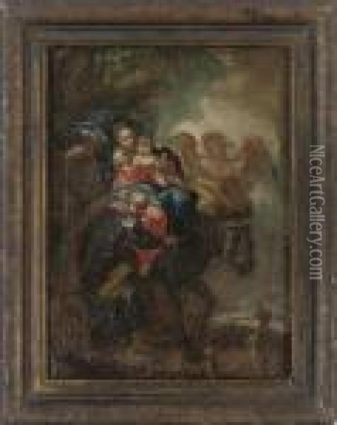 The Flight Into Egypt Oil Painting - Peter Paul Rubens