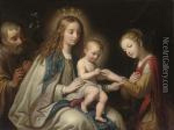 The Mystic Marriage Of Saint Catherine Oil Painting - Guido Reni