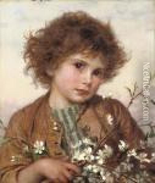 Spring Blossom Oil Painting - Sophie Gengembre Anderson