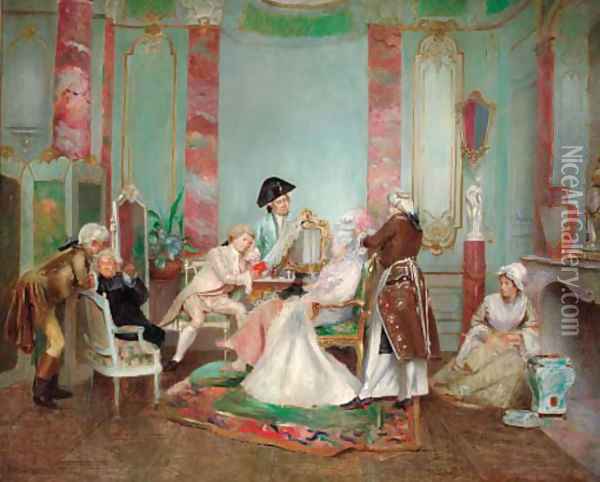 La toilette de Marie-Antoinette Oil Painting - Francois Brunery