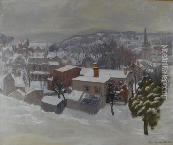 Winter Landscape Oil Painting - Hamilton Hamilton