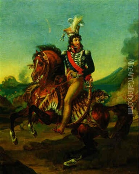 Joachim Murat, Konig Von Neapel Oil Painting - Antoine Jean (Baron Gros) Gros
