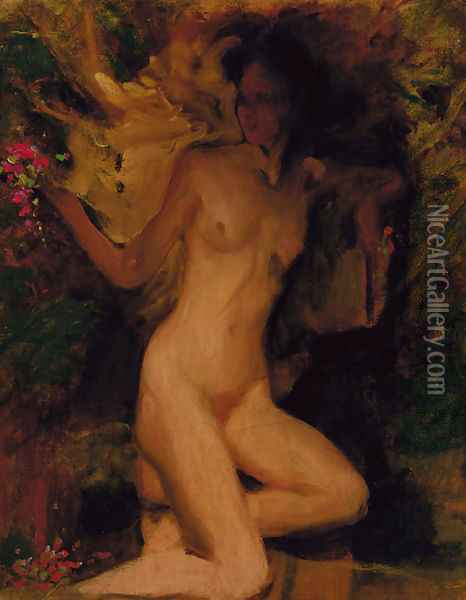A female nude Oil Painting - George Spencer Watson
