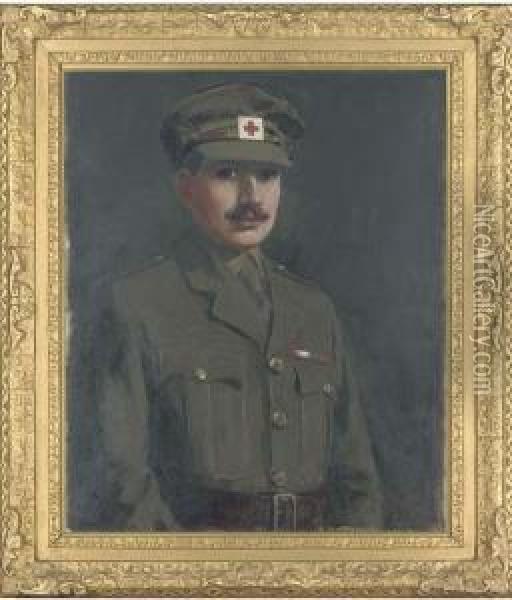 Portrait Of John Alfred Innes As An Officer Of The Red Cross Oil Painting - George Henry