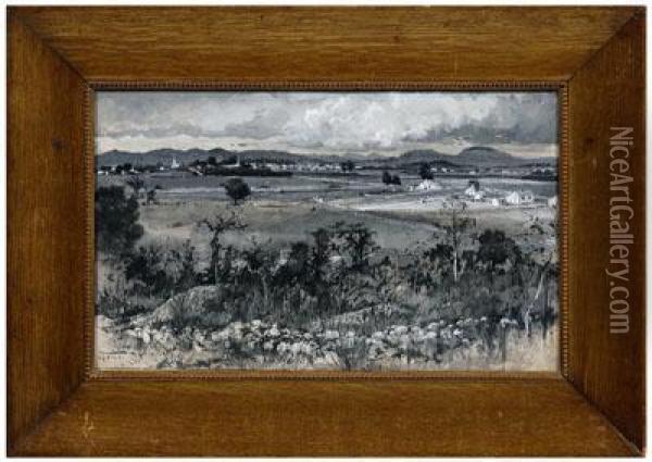 Country Landscape Oil Painting - Harry Fenn