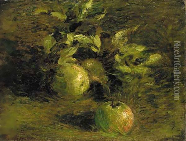 Les pommes Oil Painting - Ignace Henri Jean Fantin-Latour