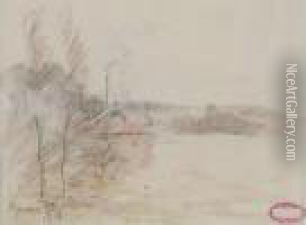  La Seine, 20 Janvier 1916, Cru...  Oil Painting - Gustave Loiseau