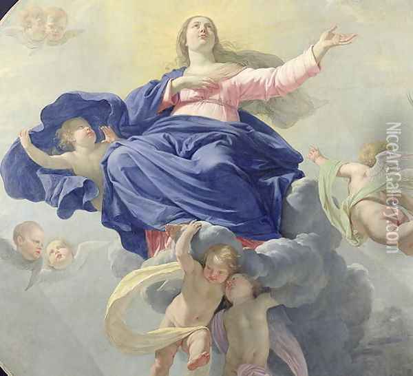 The Assumption of the Virgin, c.1656 (detail) Oil Painting - Philippe de Champaigne