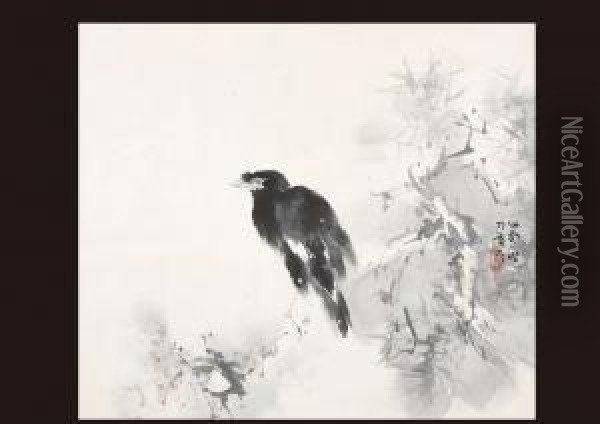 Birds Oil Painting - Hashimoto Kansetsu
