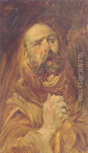 Father Filucius Oil Painting - Wilhelm Busch
