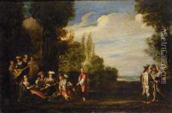 Concerto Campestre Oil Painting - Cornelis de Wael