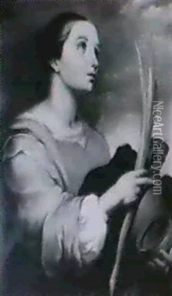 Saint Justa Oil Painting - Bartolome Esteban Murillo