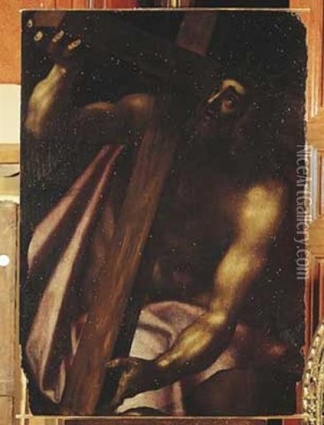 Le Christ Portant Sa Croix Oil Painting - Jacopo del Conte