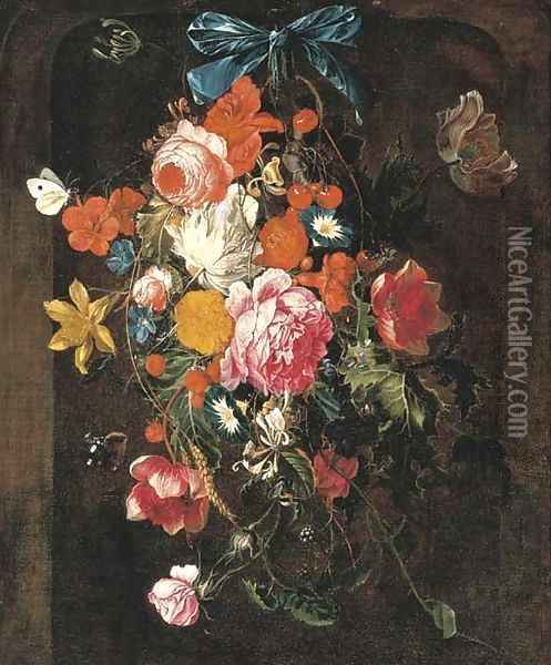 Roses Oil Painting - Cornelis De Heem