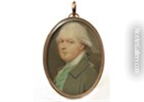 Portrait Miniature Of Baron Crewe Oil Painting - John Smart
