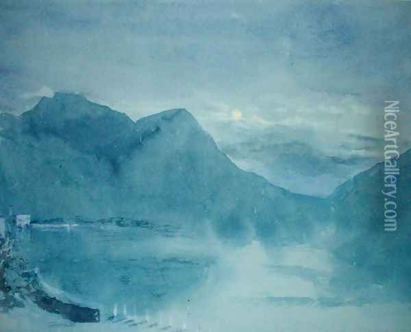 Lake Lugano Oil Painting - John Ruskin