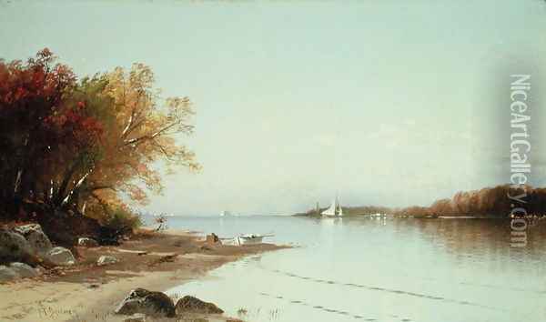 Narragansett Bay, Autumn, Rhode Island Oil Painting - Alfred Thompson Bricher