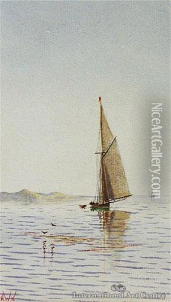 Calm Seas Oil Painting - Henry William Kirkwood