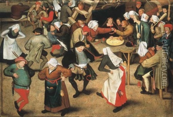 The Wedding Dance In The Barn Oil Painting - Pieter Brueghel the Younger