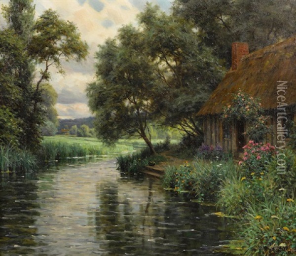 A Cottage In The Risle Valley, Normandy Oil Painting - Louis Aston Knight