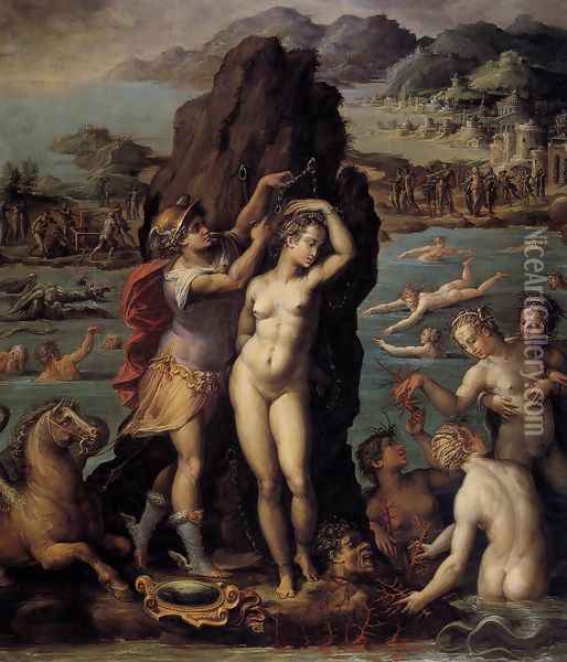 Perseus and Andromeda 1570-72 Oil Painting - Giorgio Vasari