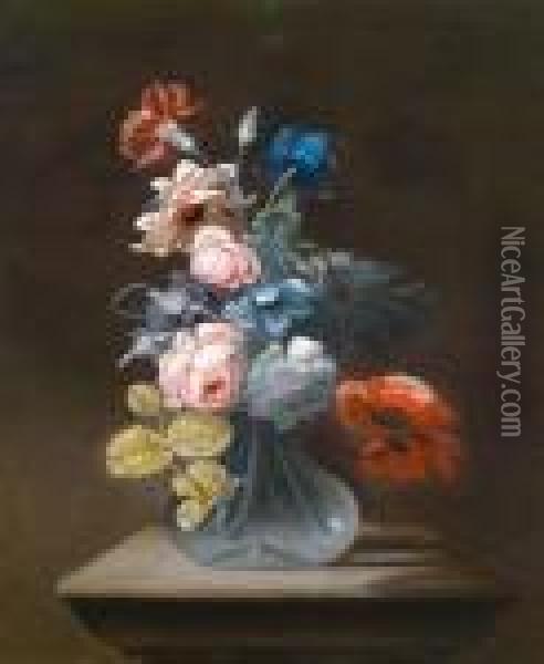 Ein Blumenstillleben Oil Painting - Simon Pietersz. Verelst
