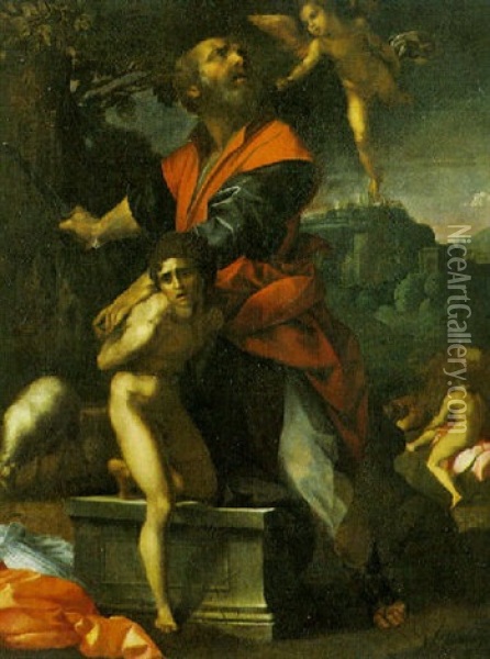 Il Sacrificio D'isacco Oil Painting - Jacopo (da Empoli) Chimenti