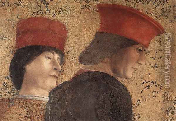 The Court of Mantua (detail-2) 1471-74 Oil Painting - Andrea Mantegna