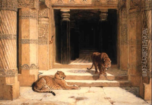 The Magician's Doorway Oil Painting - Briton Riviere