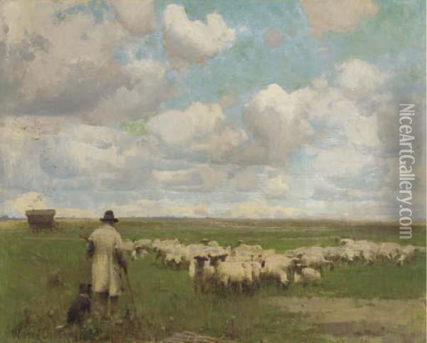 The Return Of The Flock Oil Painting - Walter Frederick Osborne