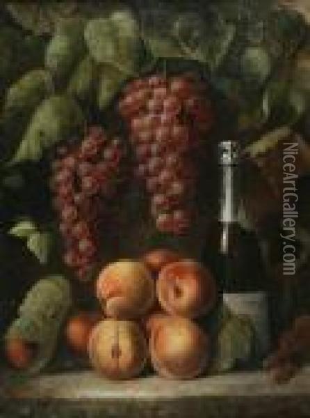 Still Life With Grapes Oil Painting - Richard Goodwin