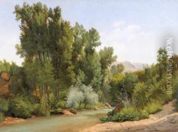 Subiaco Oil Painting - Gustaf-Wilhelm Palm