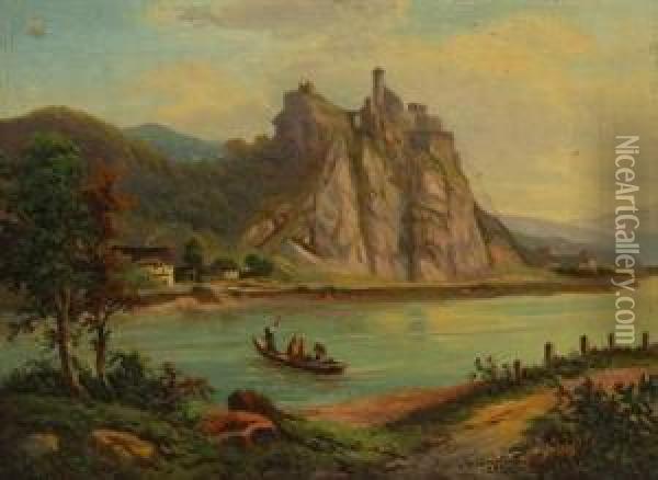 Strekov Castle Oil Painting - Vilem Stroeminger