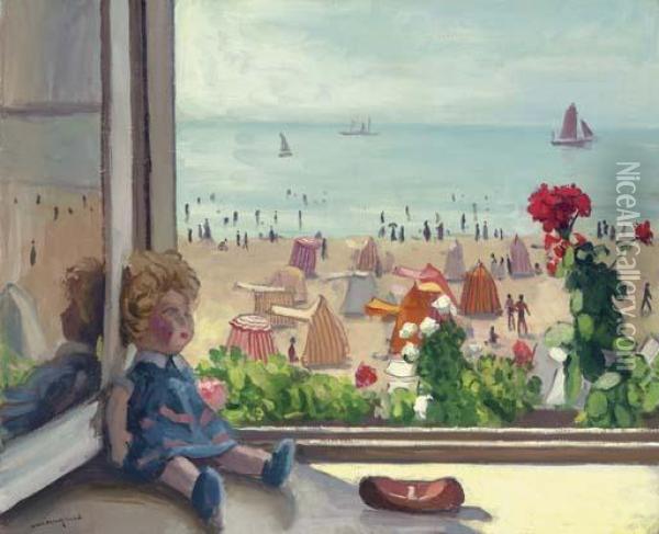 La Poupee Dans La Fenetre Oil Painting - Albert Marquet