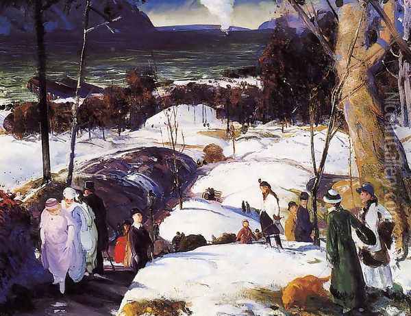 Easter Snow Oil Painting - George Wesley Bellows
