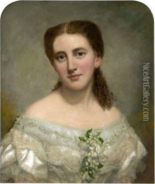 Portrait De Femme Oil Painting - George Peter Alexander