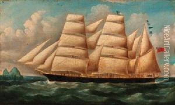 The Clipper Harriet Mcgregor Oil Painting - Richard Barnett Spencer