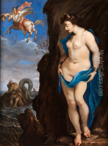 Andromeda Oil Painting - Giuseppe Cesari