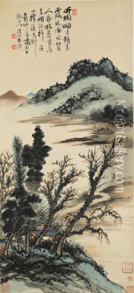 Landscape Oil Painting - Shitao