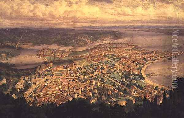 Southampton in the Year 1856 Oil Painting - Philip Brannon