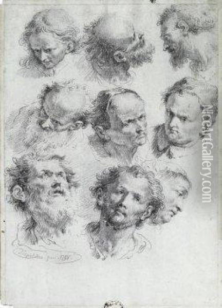 Presumably This Is A Study Of The Head Of The Young Christ. Oil Painting - Lorenzo Baldissera Tiepolo