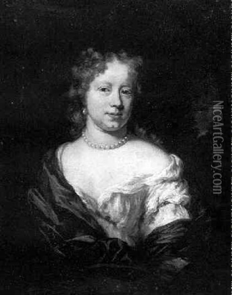 Portrait Of Madame Van Oldenbarneveld Oil Painting - Nicolaes Maes