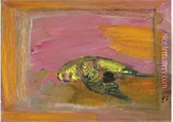 True Parrot Oil Painting - Kenzo Noguchi